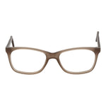 Andy Wolf Beige Unisex Glasses Frame with full-rim acetate frame, rectangle style, and demo lenses, featuring a branded case.