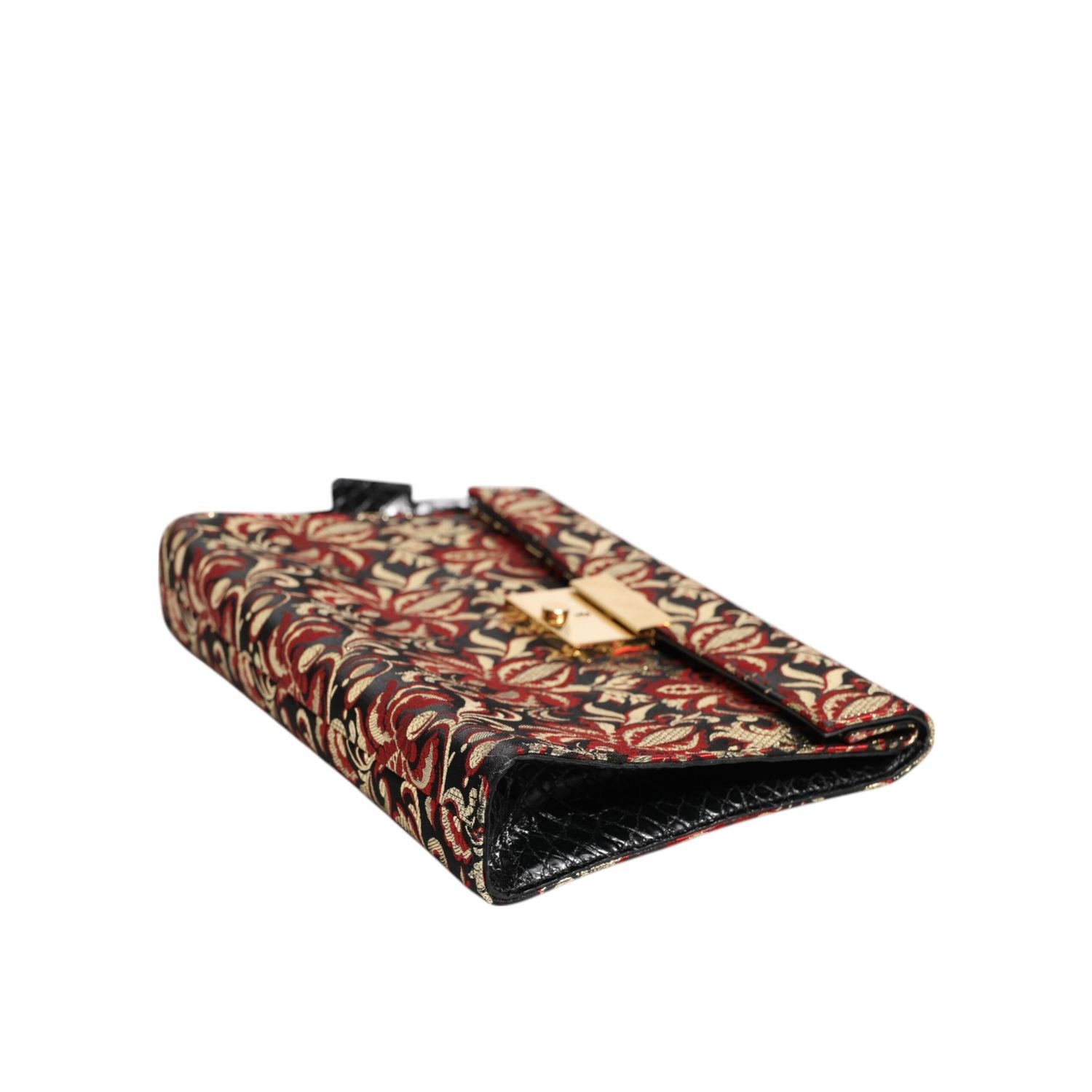 Dolce & Gabbana Multicolor Jacquard Floral Document Briefcase Bag