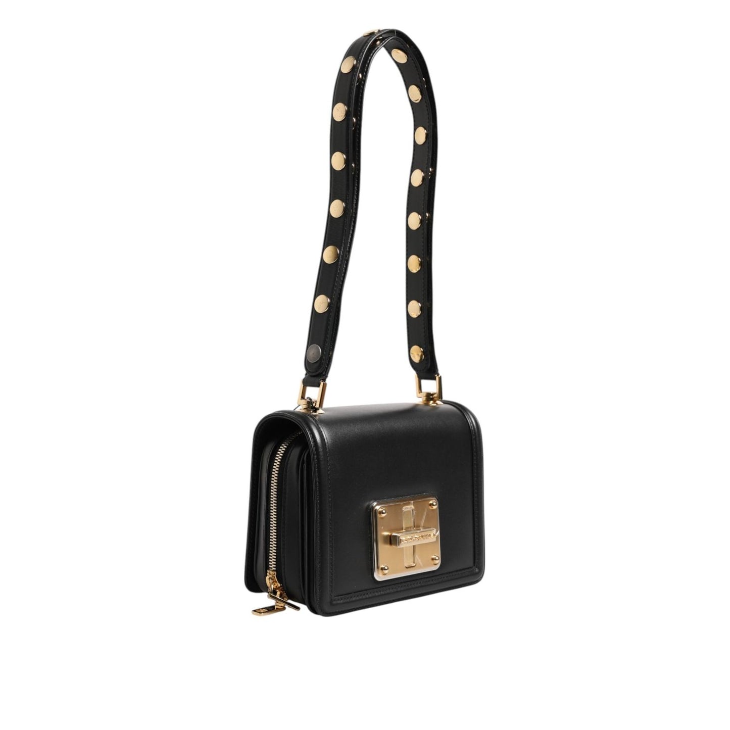 Dolce & Gabbana Black Joy Therapy Lola Studded Leather Shoulder Bag