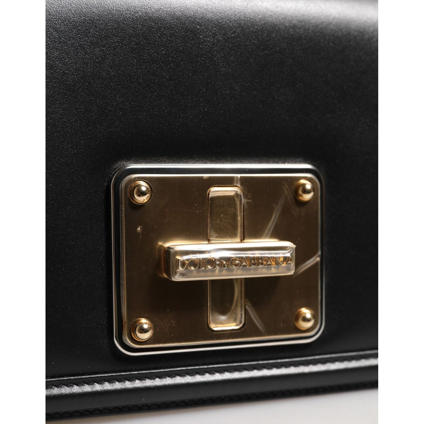 Dolce & Gabbana Black Joy Therapy Lola Studded Leather Shoulder Bag