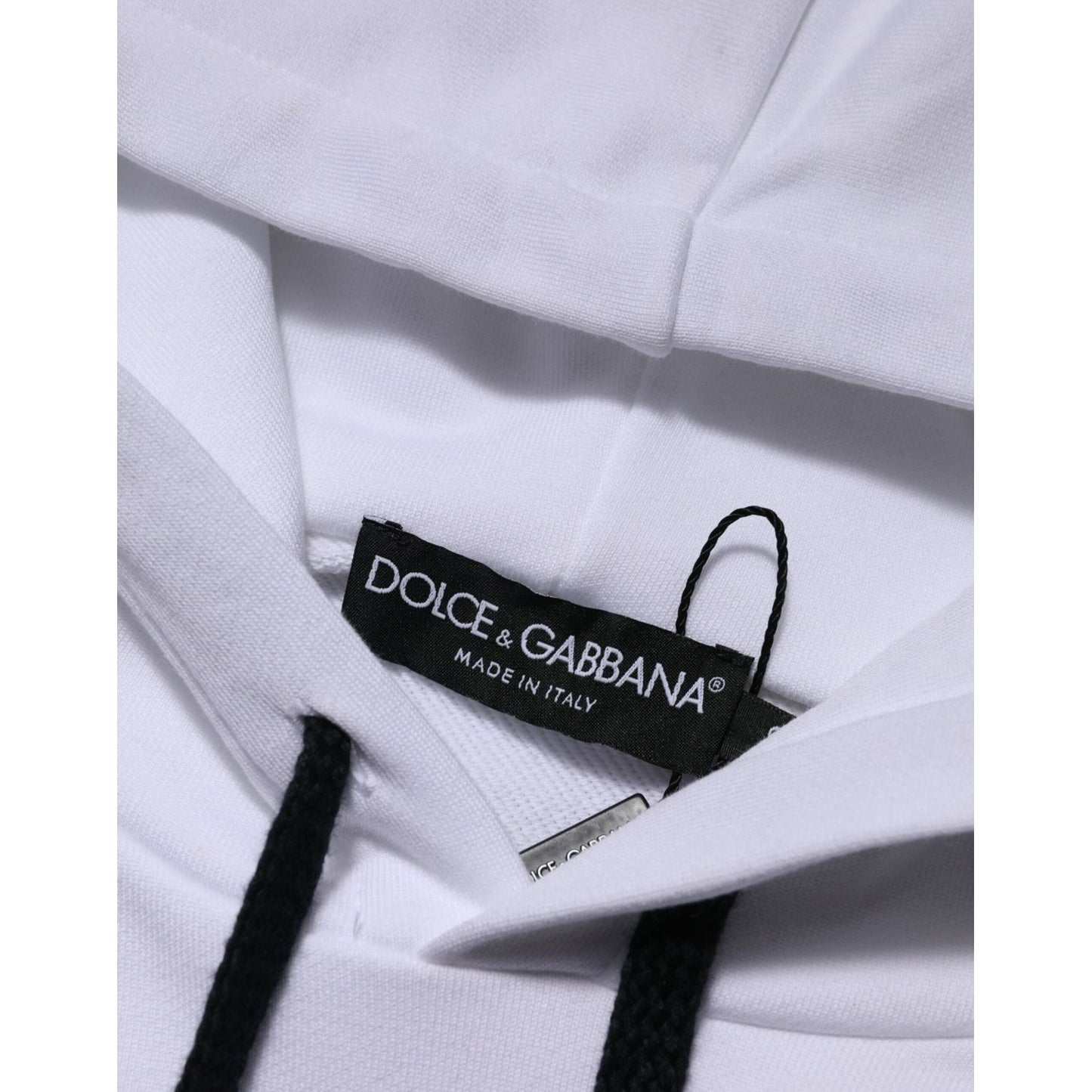 Dolce & Gabbana White Sacred Heart Hooded Sweatshirt Sweater