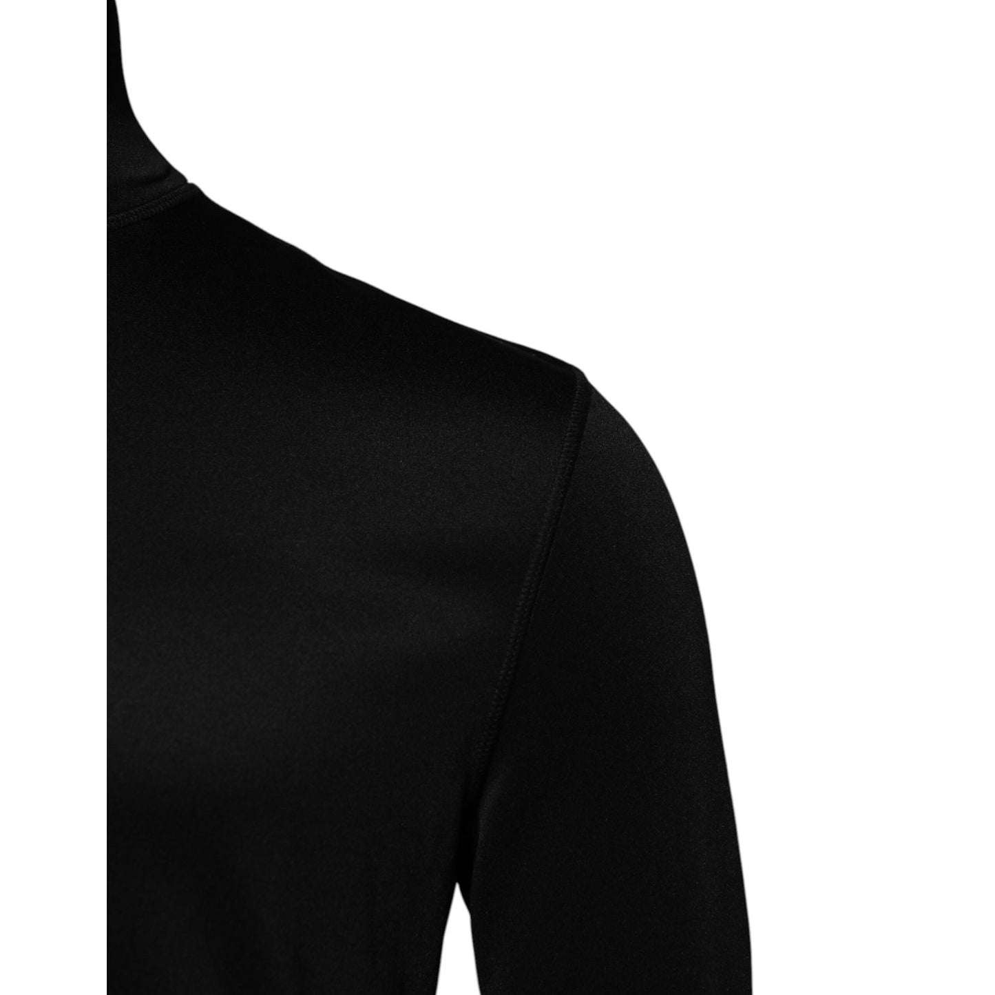 Dolce & Gabbana Black Polyester Turtleneck Pullover Sweater