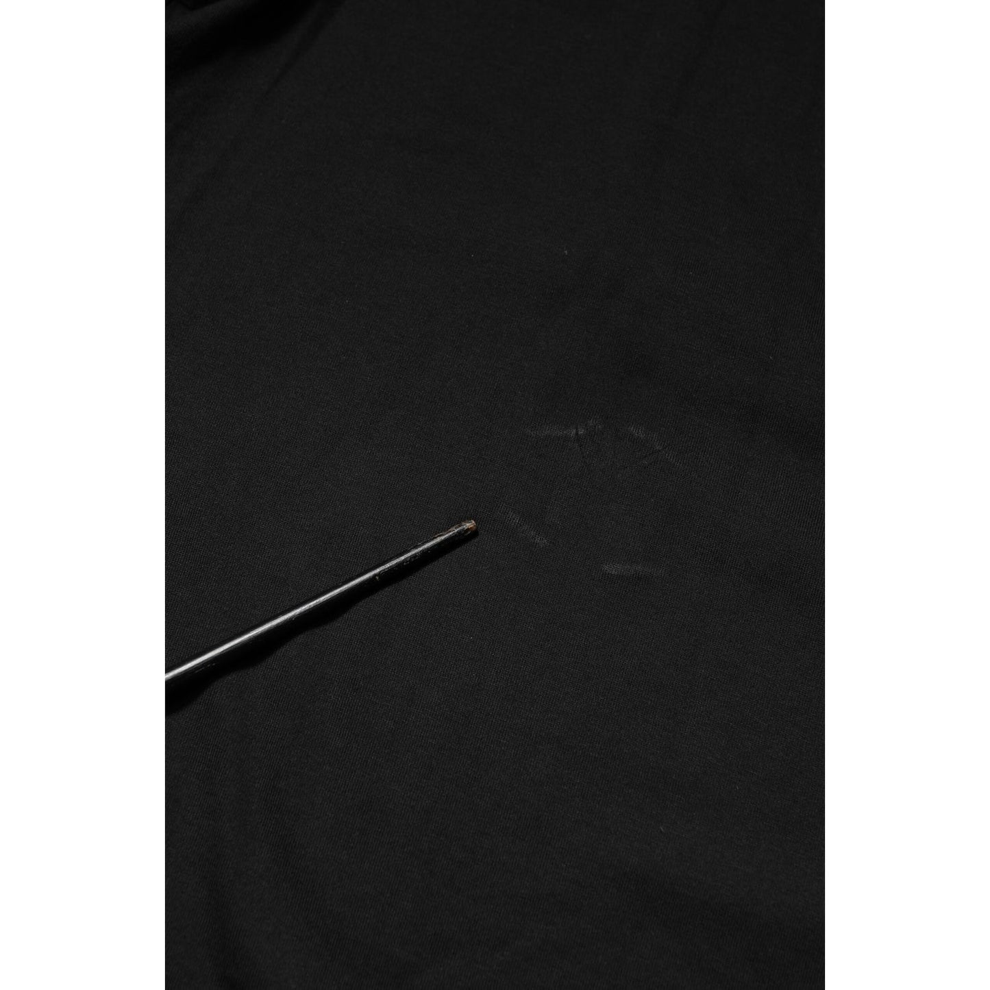 Dolce & Gabbana Black Embossed Logo Cotton Crew Neck T-shirt