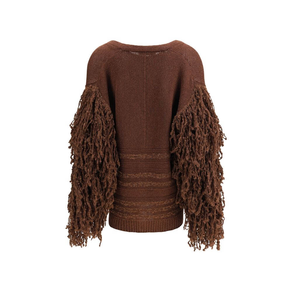 Fabiana Filippi Brown Camel Hair Cardigan