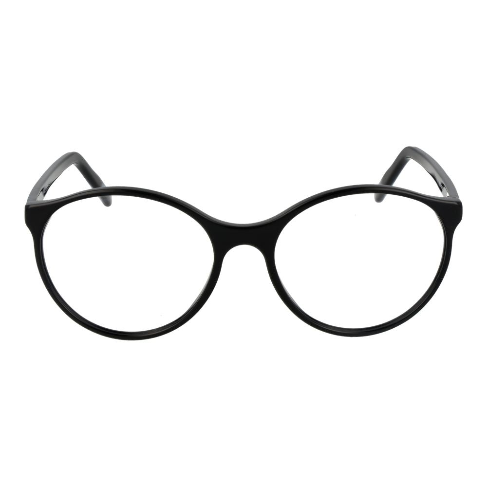 Andy Wolf Black Unisex Glasses Frame, full-rim acetate, panto style with demo lenses, size 52-15-145, classic black design.