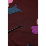 Dolce & Gabbana Maroon Floral Silk Crew Neck Blouse Top TSH90707-48