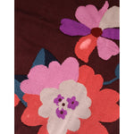 Dolce & Gabbana Maroon Floral Silk Crew Neck Blouse Top TSH90707-48