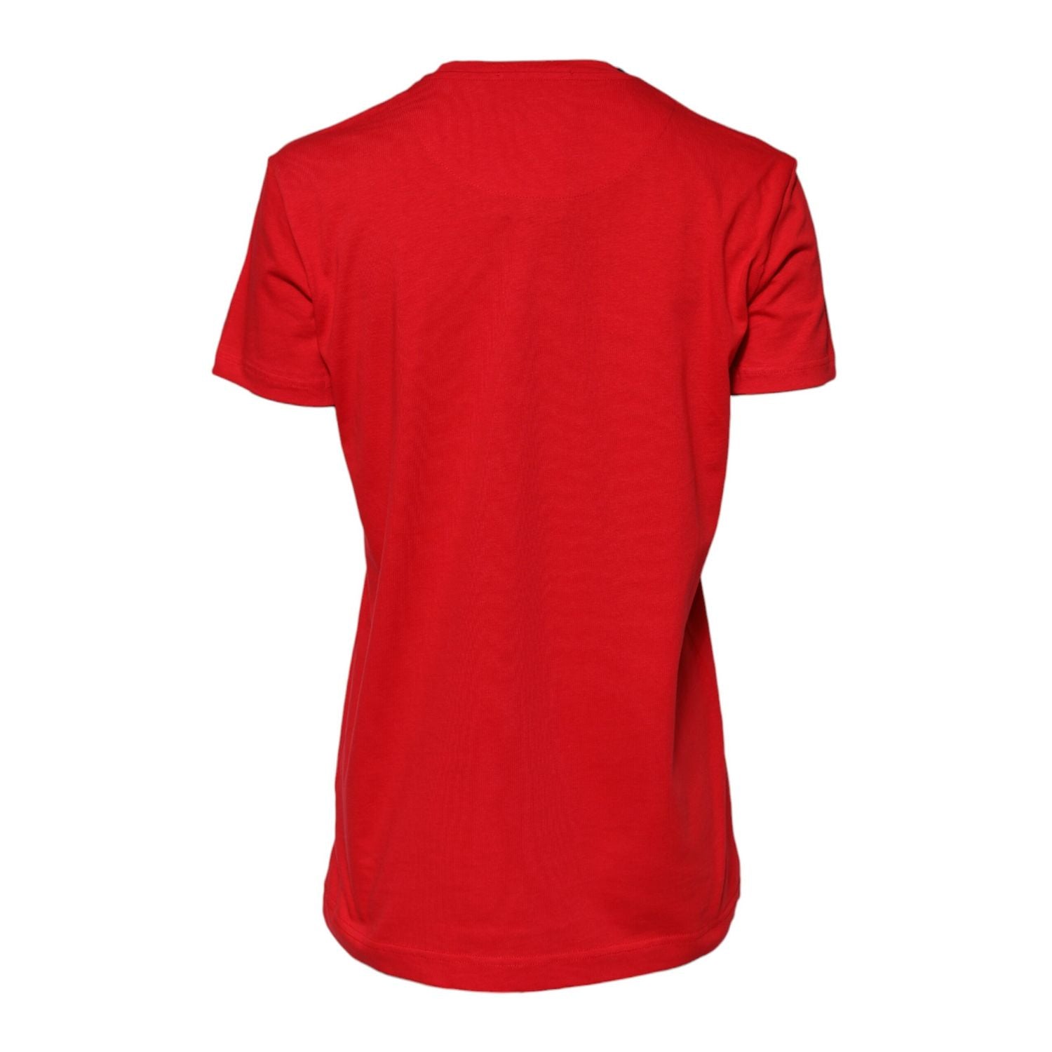 Dolce & Gabbana Red Plain Short Sleeves Crew Neck Top T-shirt