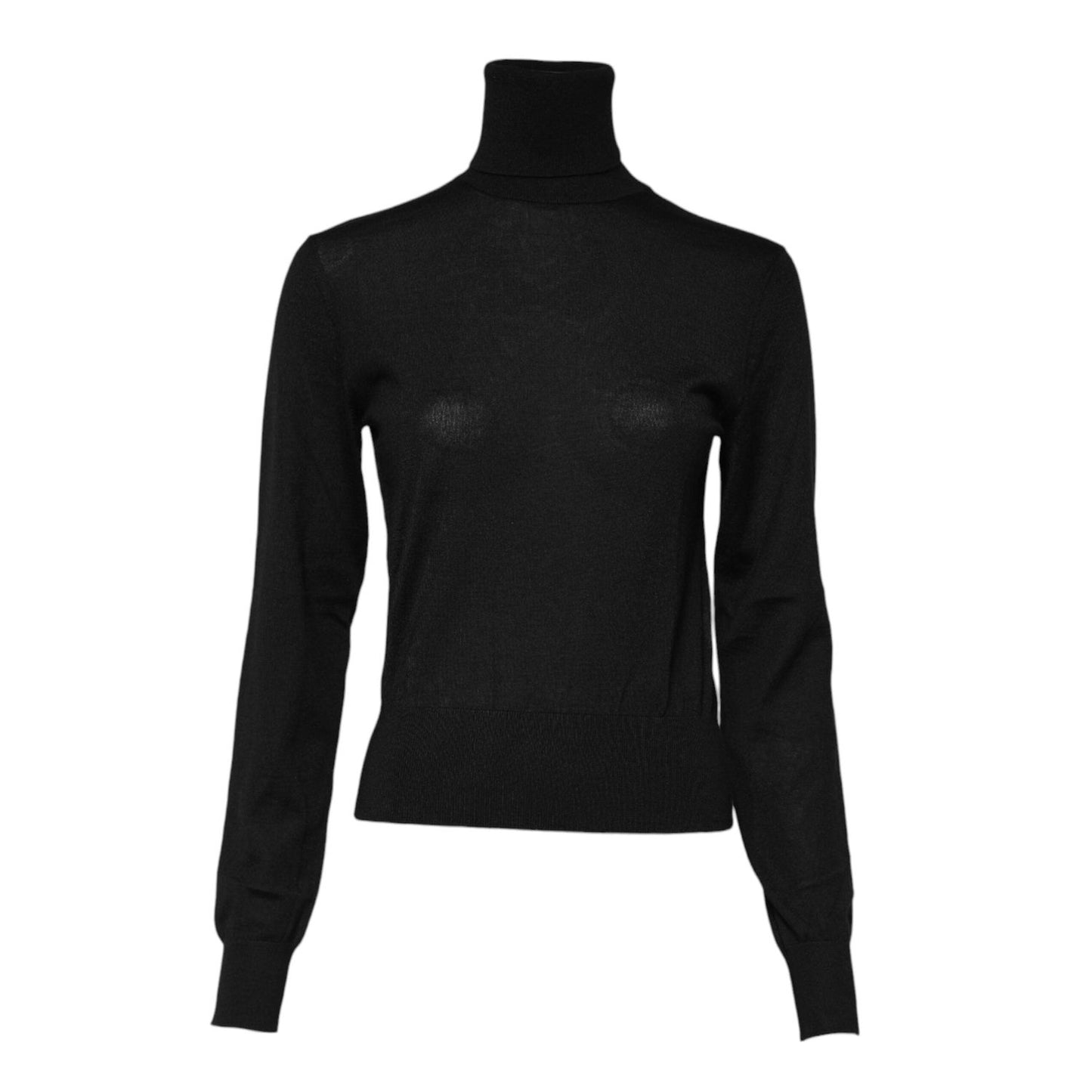 Dolce & Gabbana Black Cashmere Turtleneck Pullover Sweater TSH90730-42