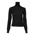 Dolce & Gabbana Black Cashmere Turtleneck Pullover Sweater TSH90730-42