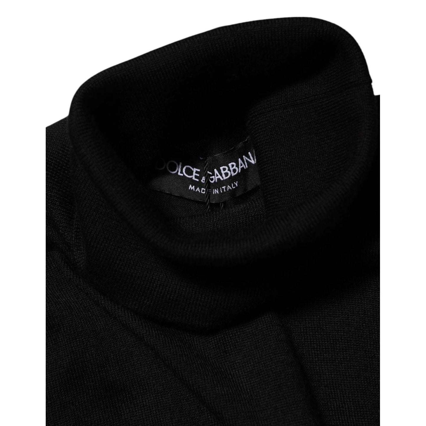 Dolce & Gabbana Black Cashmere Turtleneck Pullover Sweater TSH90730-42