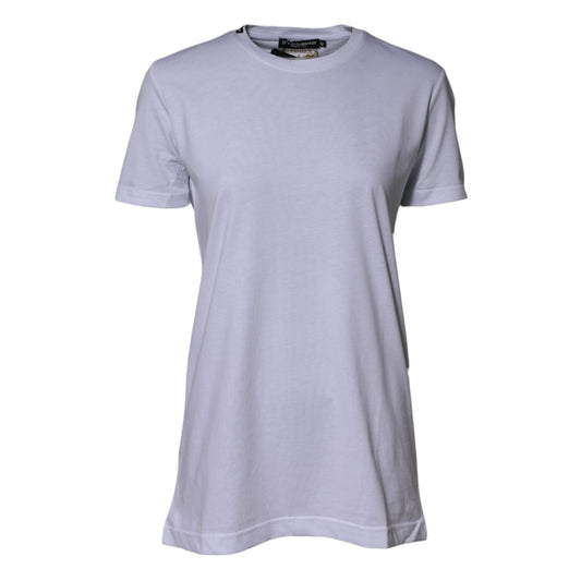 Dolce & Gabbana White Cotton Goodluck 2023 Crew NeckT-shirt