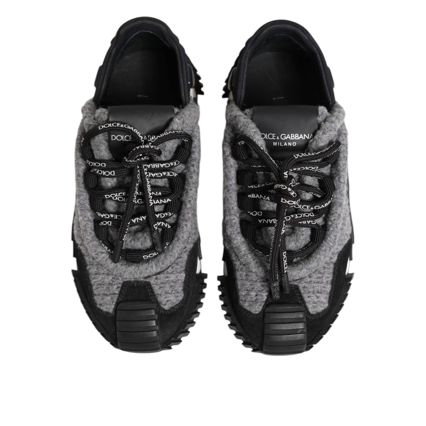 Dolce & Gabbana Black Gray NS1 Low Top Sneakers Shoes
