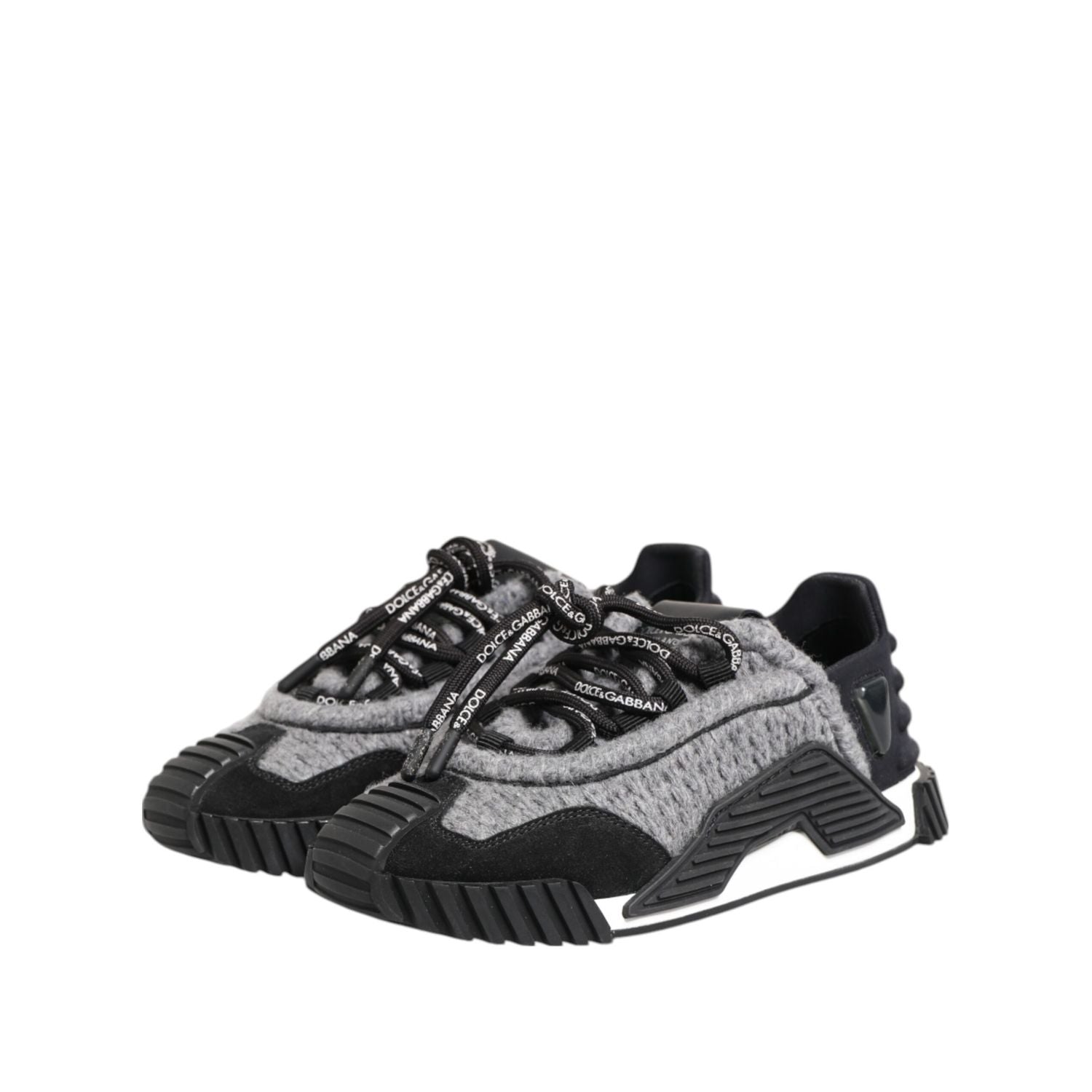 Dolce & Gabbana Black Gray NS1 Low Top Sneakers Shoes