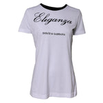 Dolce & Gabbana White Eleganza Cotton Crew Neck Tee T-shirt