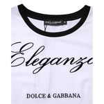 Dolce & Gabbana White Eleganza Cotton Crew Neck Tee T-shirt