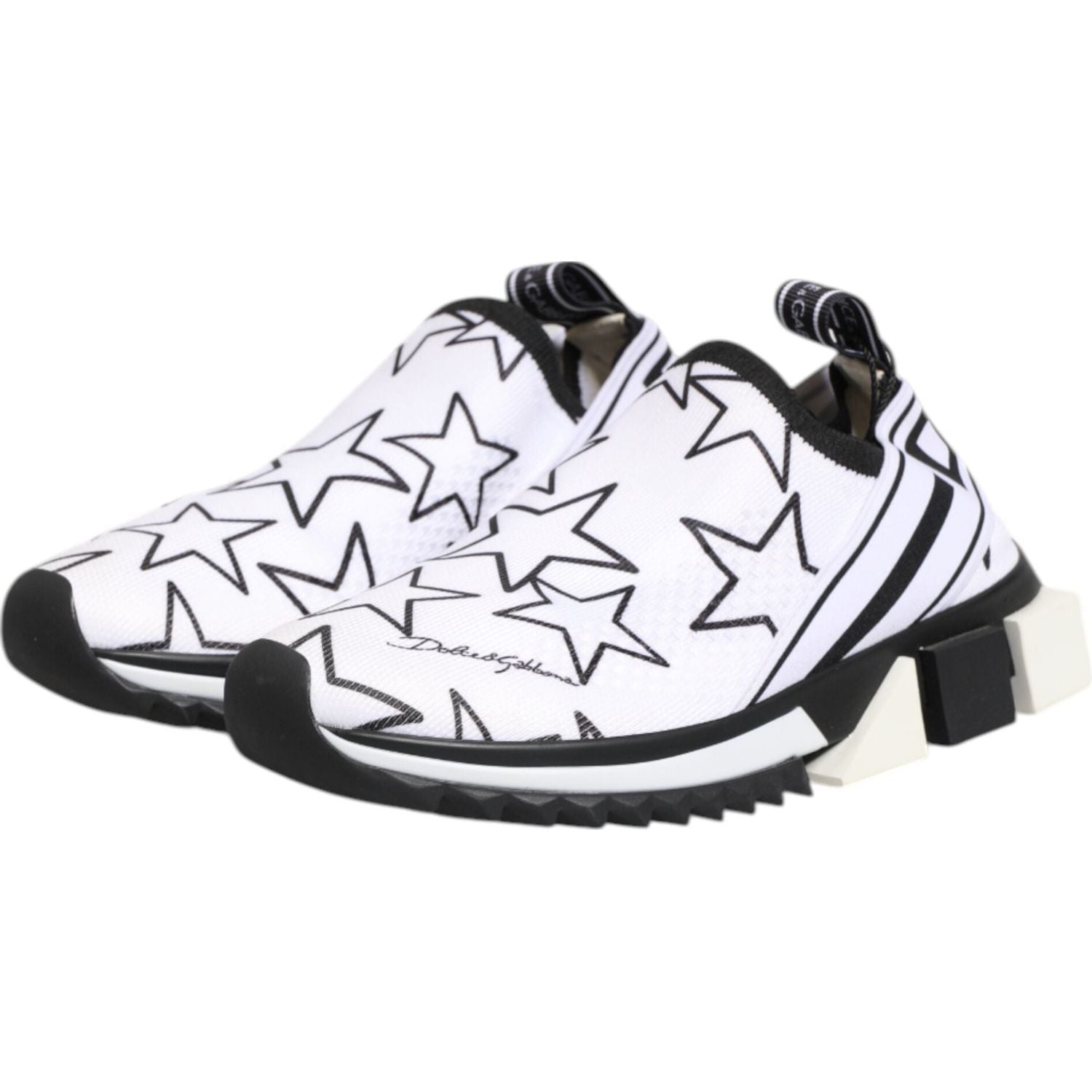 Dolce & Gabbana White Stars Sorrento Low Top Sneakers Shoes
