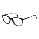 Andy Wolf Black Unisex Glasses Frame in full-rim acetate, square style with 53mm lenses, featuring demo lenses and no spring hinge, includes branded case.