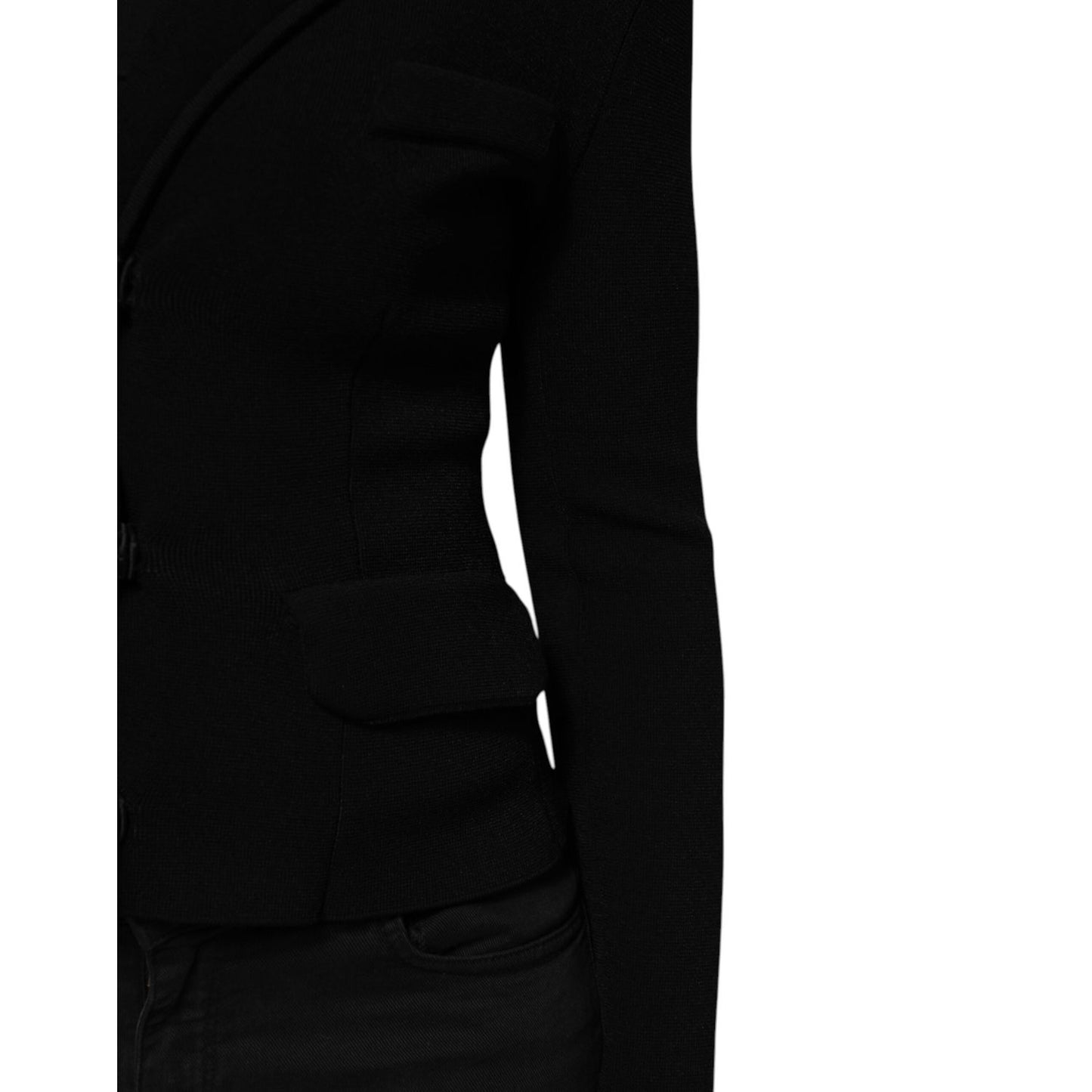 Dolce & Gabbana Black Viscose Single Breasted Blazer Jacket