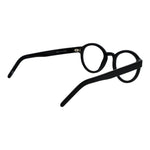 Side view of Andy Wolf Black Unisex Glasses Frame with full-rim round acetate design in black color.