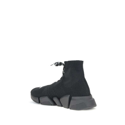 Balenciaga Black Polyester Athletic Sneakers side view with 3D technical mesh and ultra-articulated sole, AW25 collection.