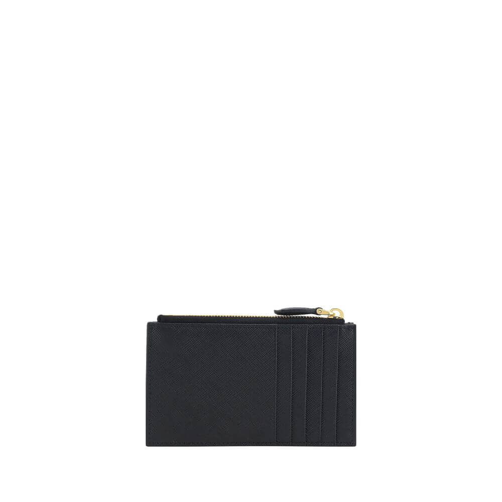 Prada Black Calf Leather Bos Taurus Wallet