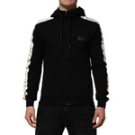 Dolce & Gabbana Black Cotton Plaque Track Cardigan Sweater