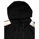 Dolce & Gabbana Black Cotton Plaque Track Cardigan Sweater