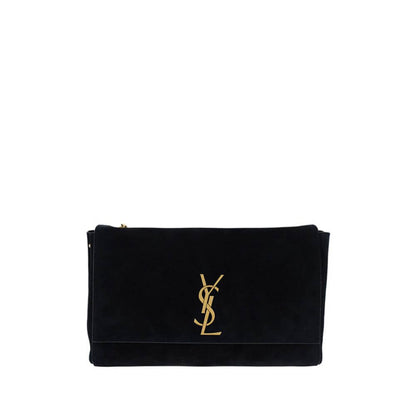 Saint Laurent Black Calf Leather Bos Taurus Shoulder Bag