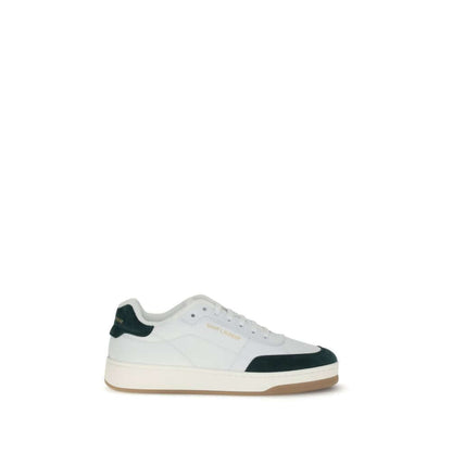 Saint Laurent White Calf Leather Bos Taurus Low Top Sneakers
