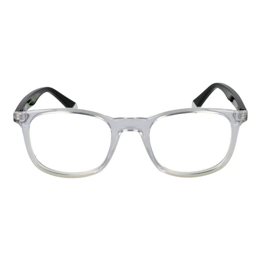 Polaroid Transparent Unisex Glasses Frame, full-rim shaped, cellulose propionate, 50-13-145 size, includes branded case.