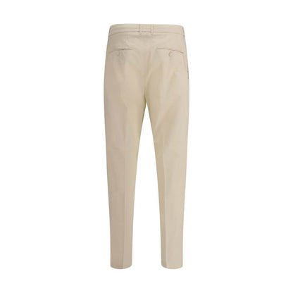 Cruna Beige Cotton Casual Pants