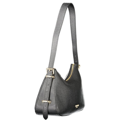 Twinset Black Polyethylene Women Handbag with adjustable strap, stylish design, versatile for day or evening use.