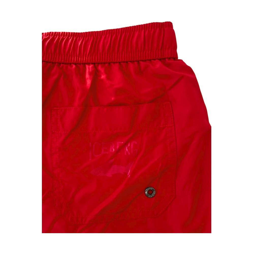 Iceberg Red Polyester Swimwear