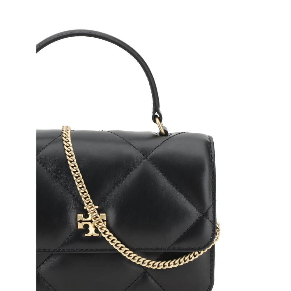 Tory Burch Black Calf Leather Bos Taurus Wallet