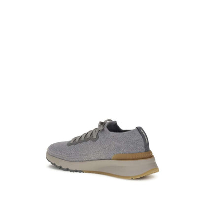 Brunello Cucinelli Gray Rubber Athletic Sneakers