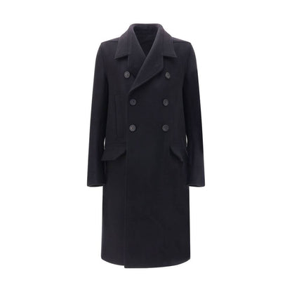 Rick Owens Black Fleece Wool Coat