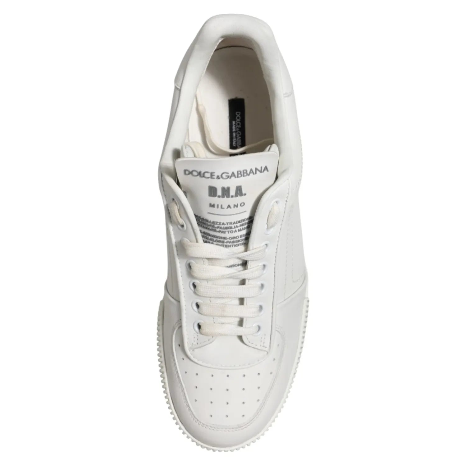 Dolce & Gabbana White Miami Leather Low Top Men Sneakers Shoes