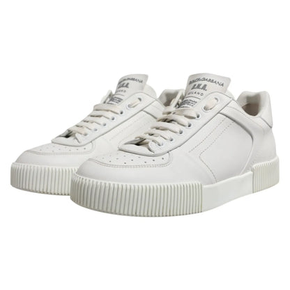 Dolce & Gabbana White Miami Leather Low Top Men Sneakers Shoes