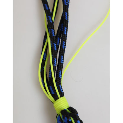 Dolce & Gabbana Multicolor Polyester Tape String DG Logo Keychain Keyring