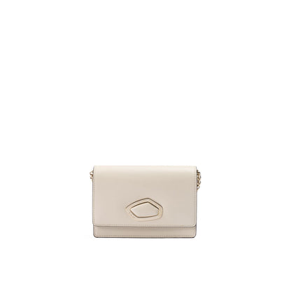 Giada Beige Leather Clutch Bag