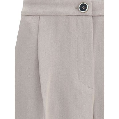 Cruna Beige Polyester Casual Pants