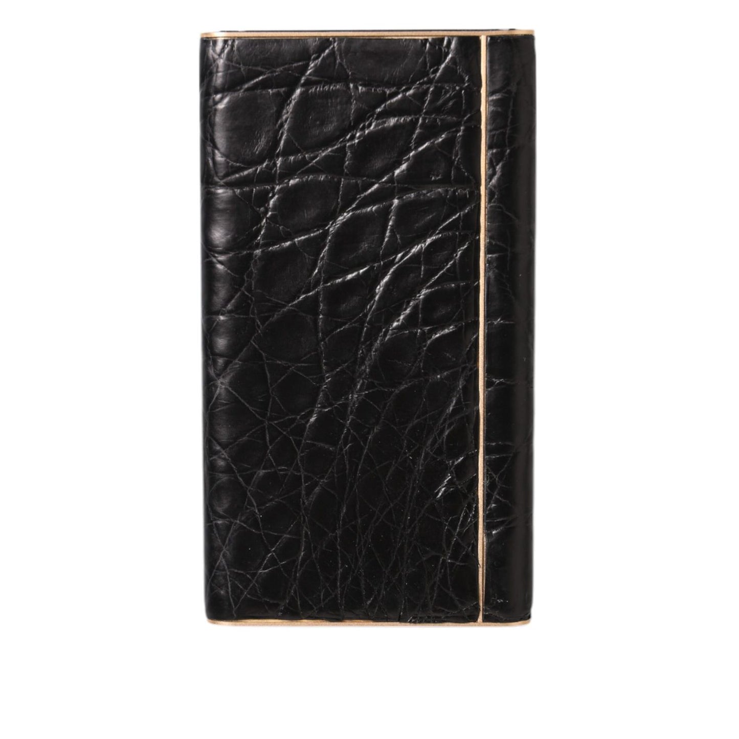 Dolce & Gabbana Black Leather Embossed Exotic 3000mAh  Power Bank Charger USB