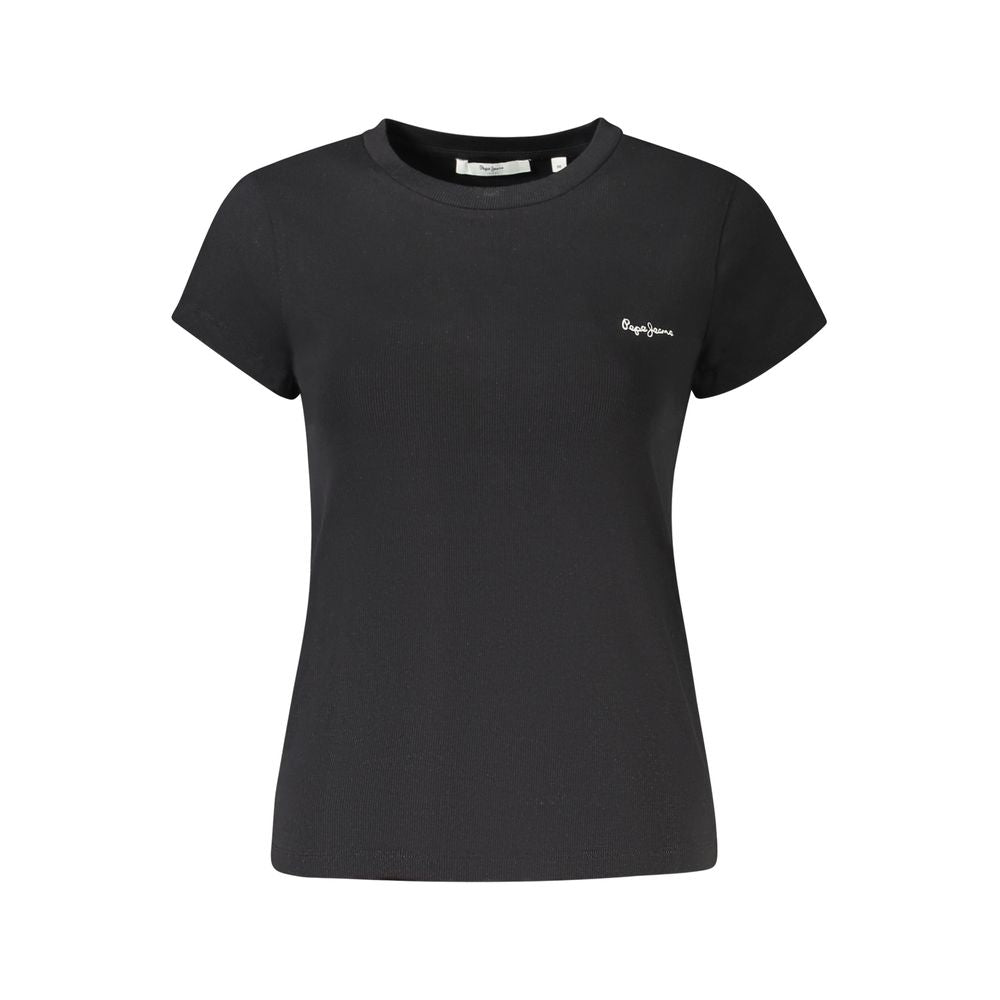 Pepe Jeans Black Cotton Women T-Shirt