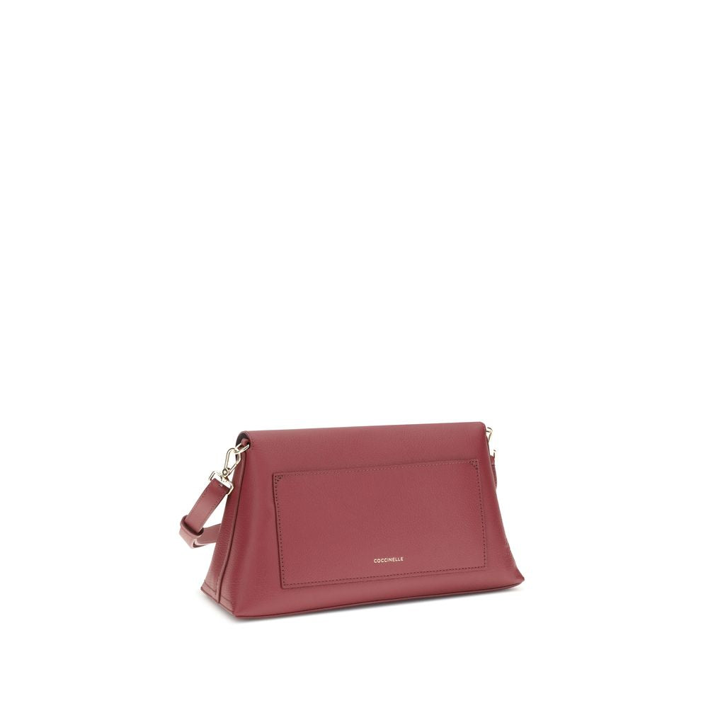 Coccinelle Red Calf Leather Bos Taurus Shoulder Bag