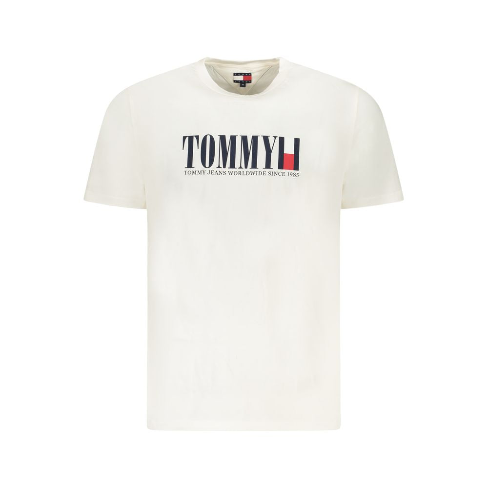 Tommy Hilfiger White Cotton Men T-Shirt TO-39474-S