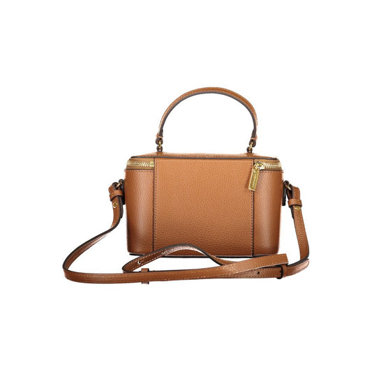 Coccinelle Brown Leather Women Handbag with adjustable strap and elegant design