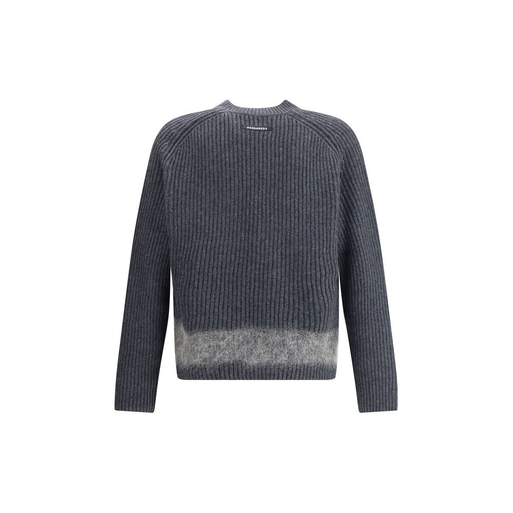 Dsquared² Gray Wool Sweatshirt