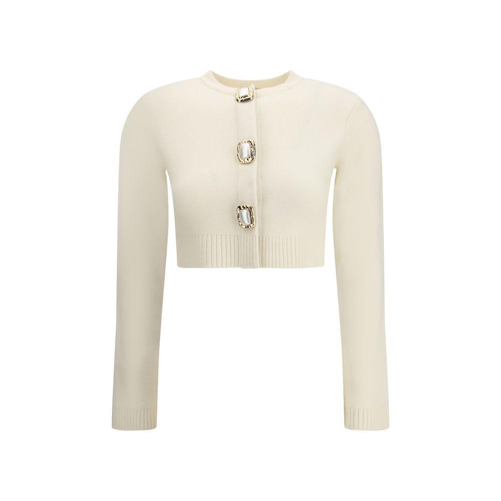 Self-Portrait Wool Cardigan SE-AW25018CCCREAM-M