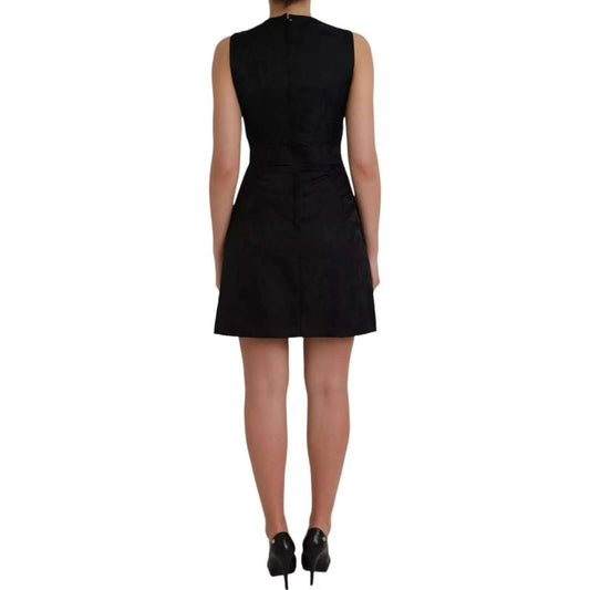 Dolce & Gabbana Black Sleeveless Bodycon A-line Mini Dress